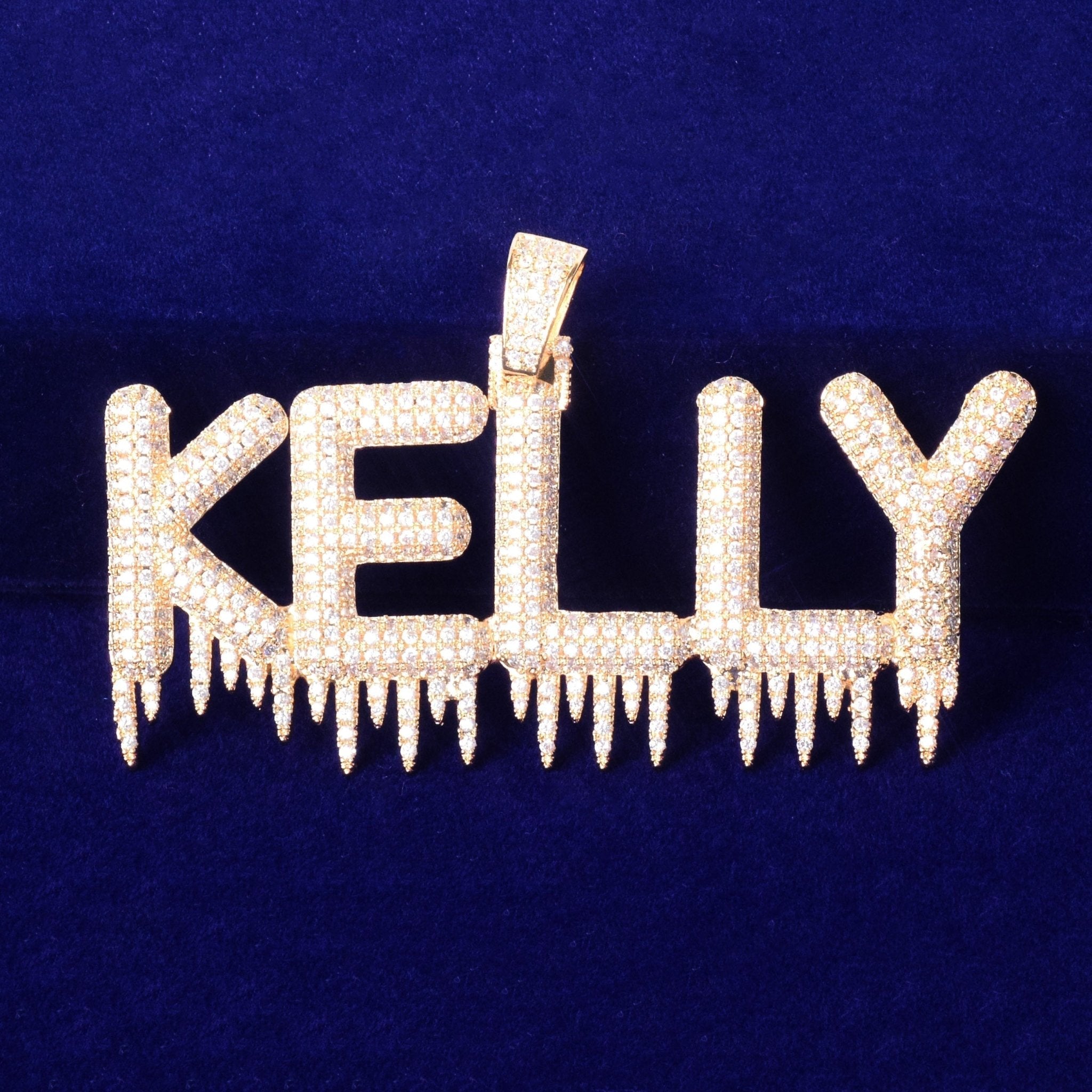 18K Gold Diamond Custom Premium Drip Letters - Drip Culture Jewelry