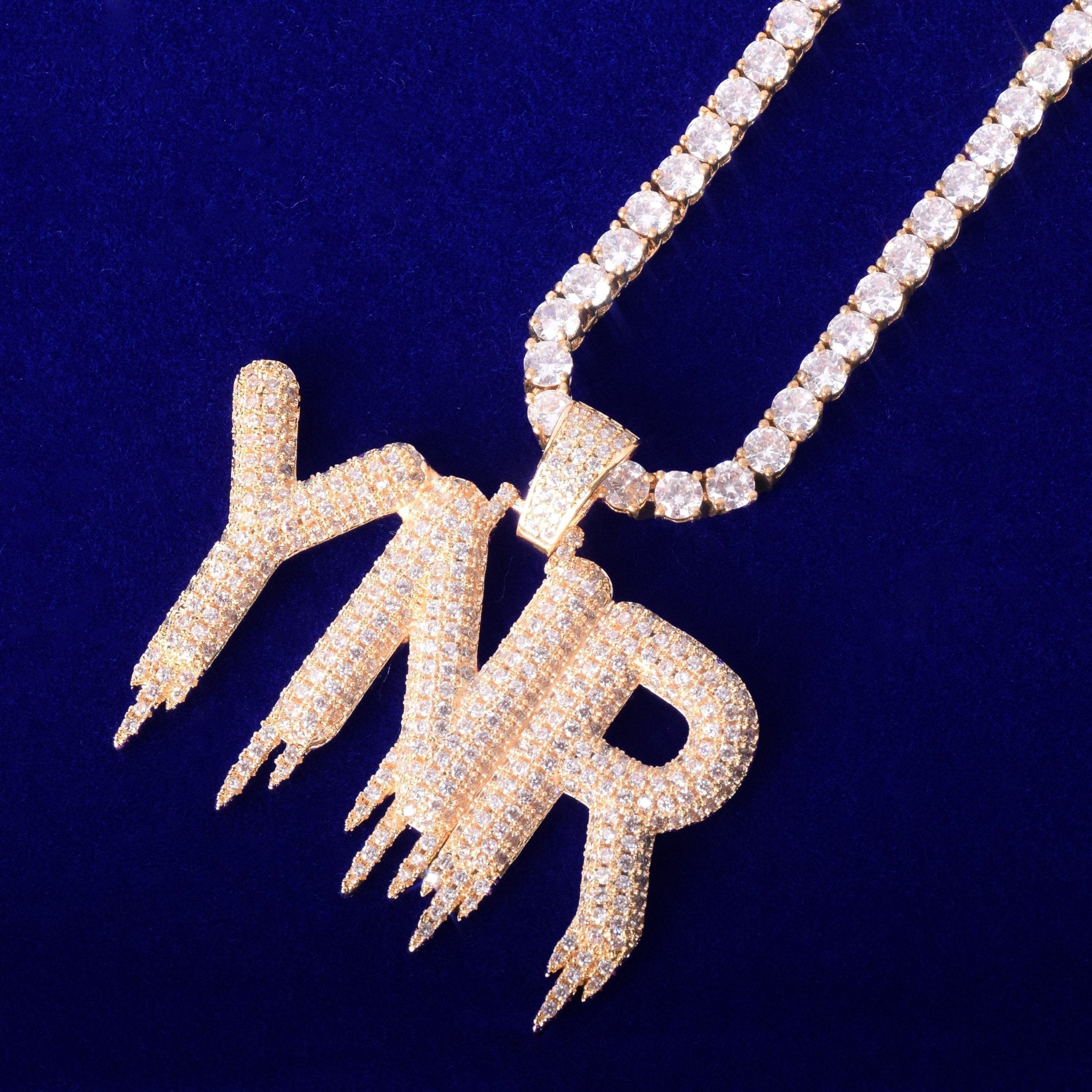 18K Gold Diamond Custom Premium Drip Letters - Drip Culture Jewelry