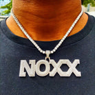 18K Gold Diamond Custom Varsity Font Pendant - Drip Culture Jewelry