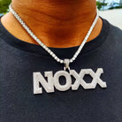18K Gold Diamond Custom Varsity Font Pendant - Drip Culture Jewelry