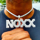 18K Gold Diamond Custom Varsity Font Pendant - Drip Culture Jewelry
