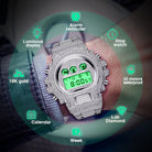 18K Gold Diamond Digital G Watch - Drip Culture Jewelry