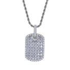 18K Gold Diamond Dog Tag - Drip Culture Jewelry
