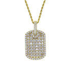 18K Gold Diamond Dog Tag - Drip Culture Jewelry