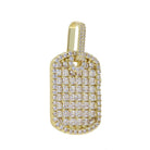 18K Gold Diamond Dog Tag - Drip Culture Jewelry
