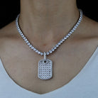 18K Gold Diamond Dog Tag - Drip Culture Jewelry