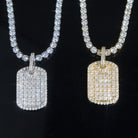 18K Gold Diamond Dog Tag - Drip Culture Jewelry