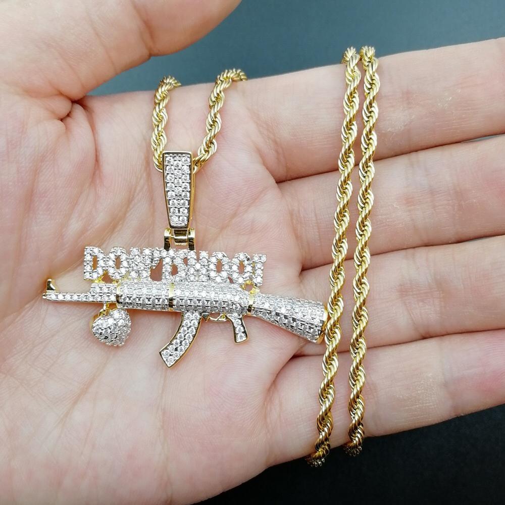 18K Gold Diamond Don't Shoot - Drip Culture Jewelry