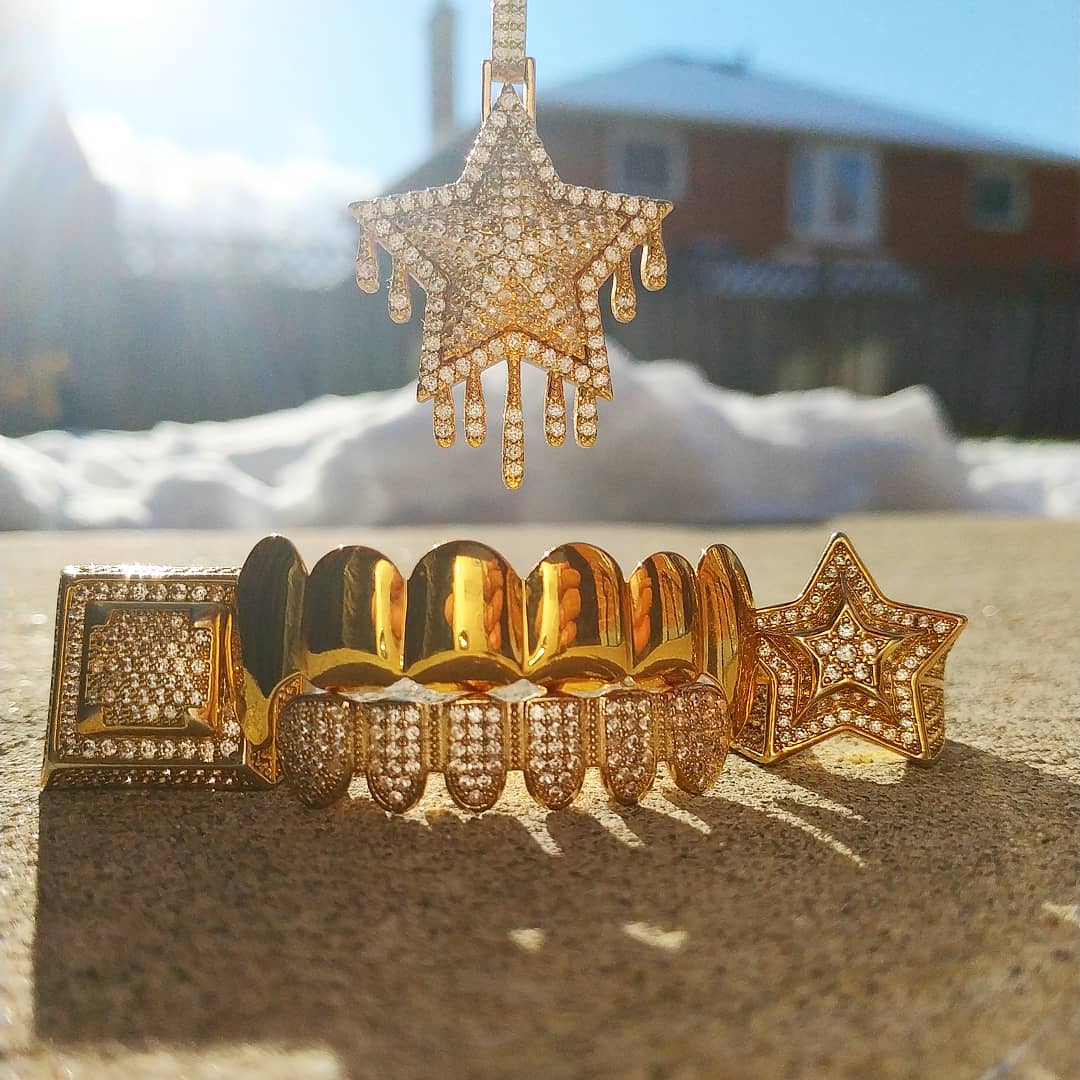 18K Gold Diamond Drip Star - Drip Culture Jewelry
