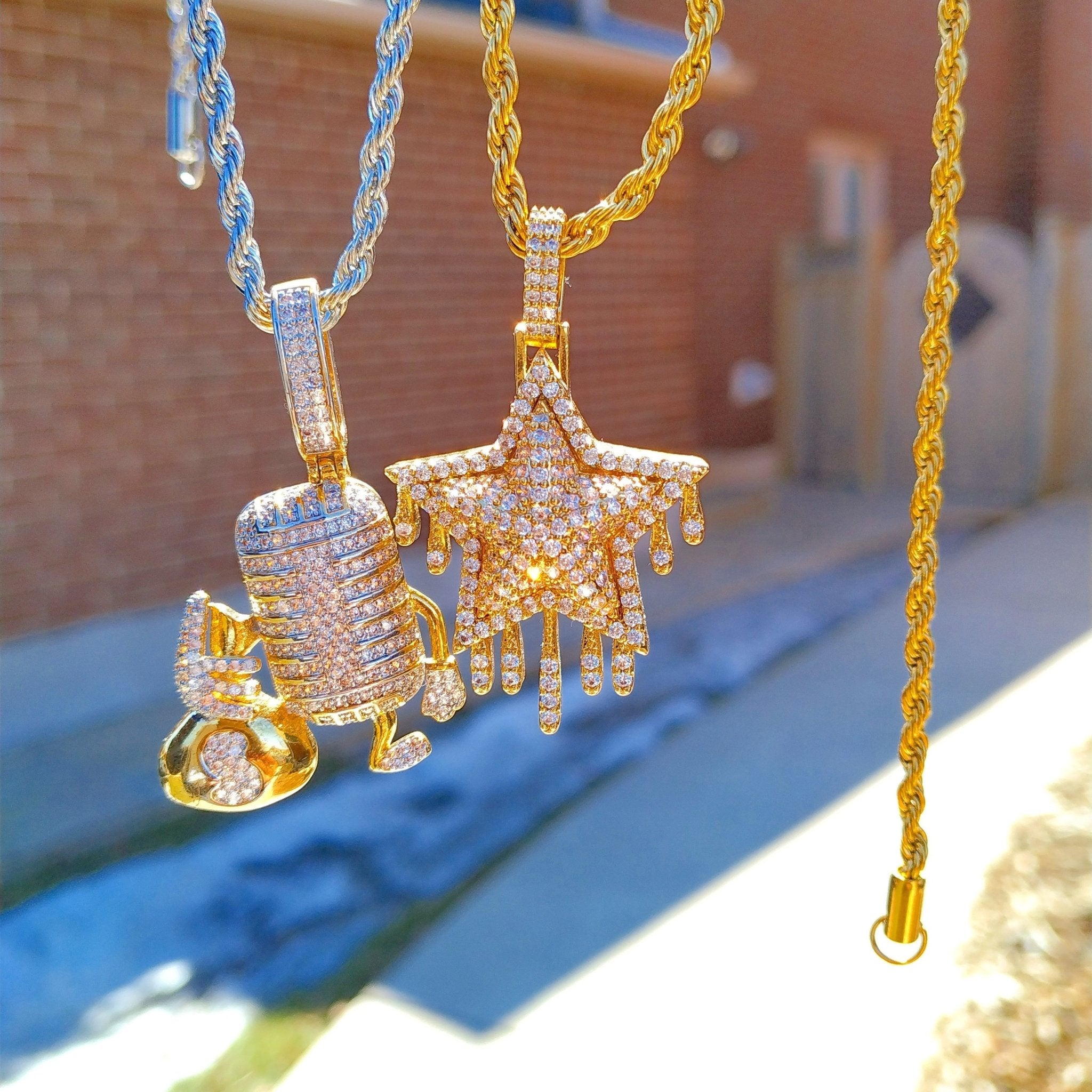 18K Gold Diamond Drip Star - Drip Culture Jewelry