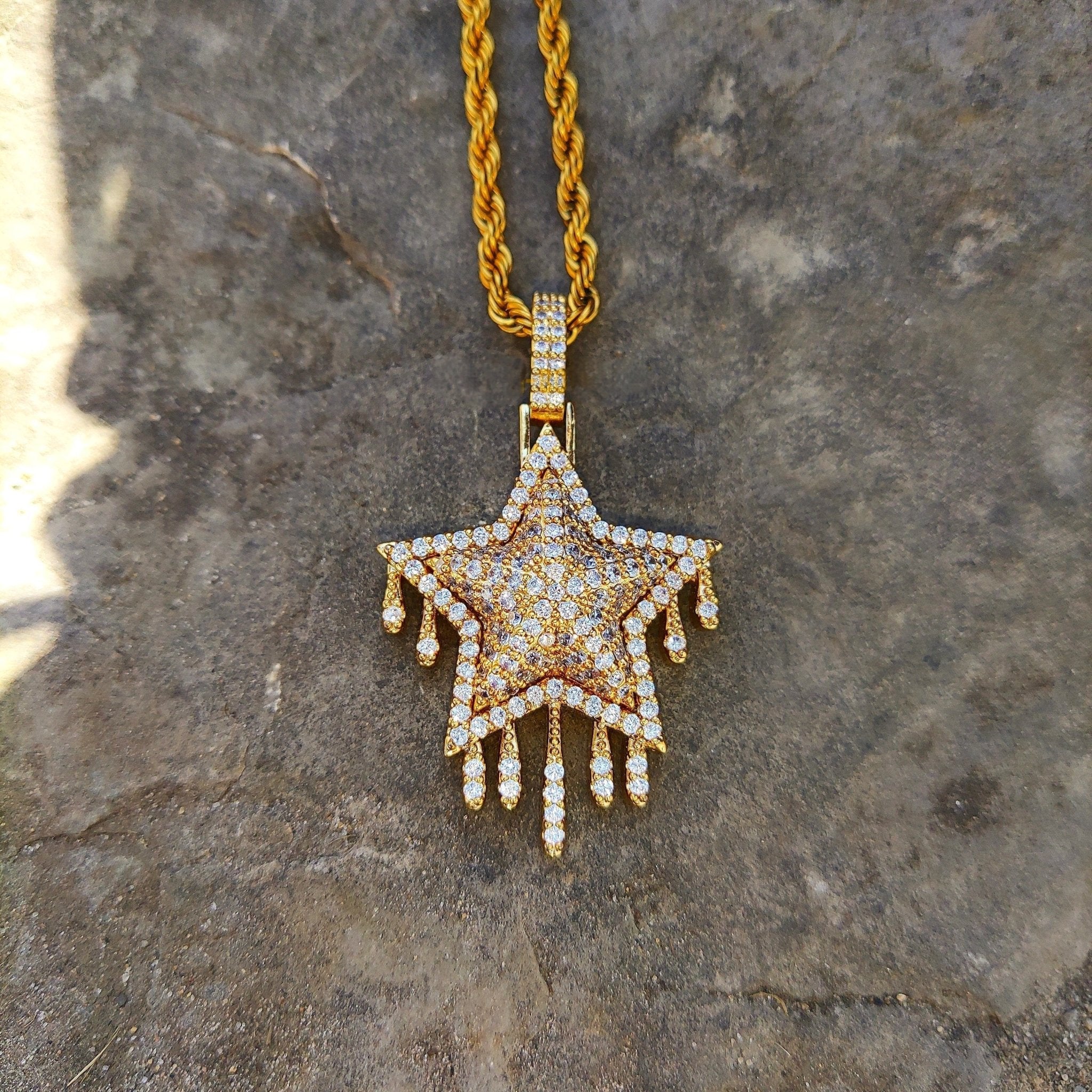 18K Gold Diamond Drip Star - Drip Culture Jewelry