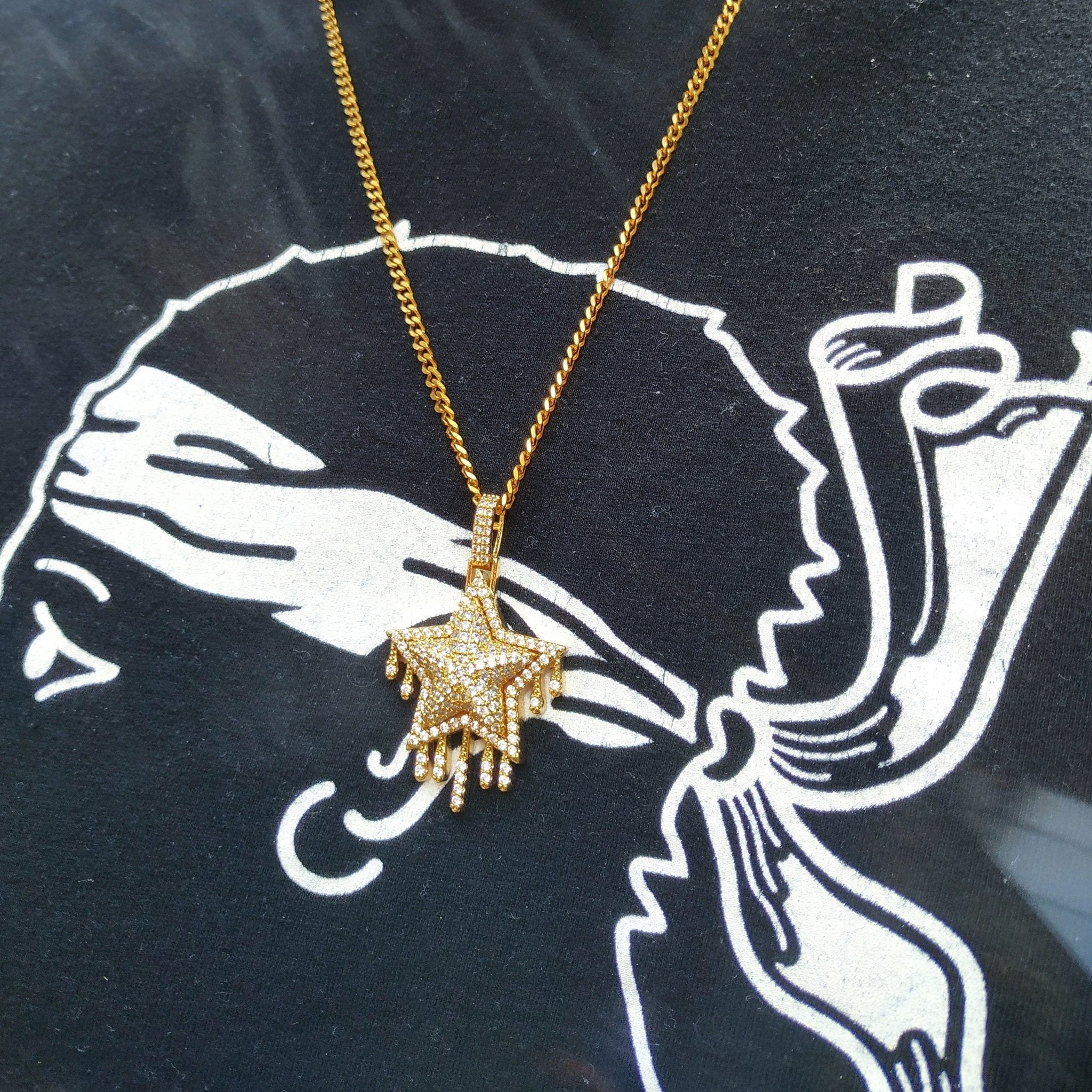 18K Gold Diamond Drip Star - Drip Culture Jewelry