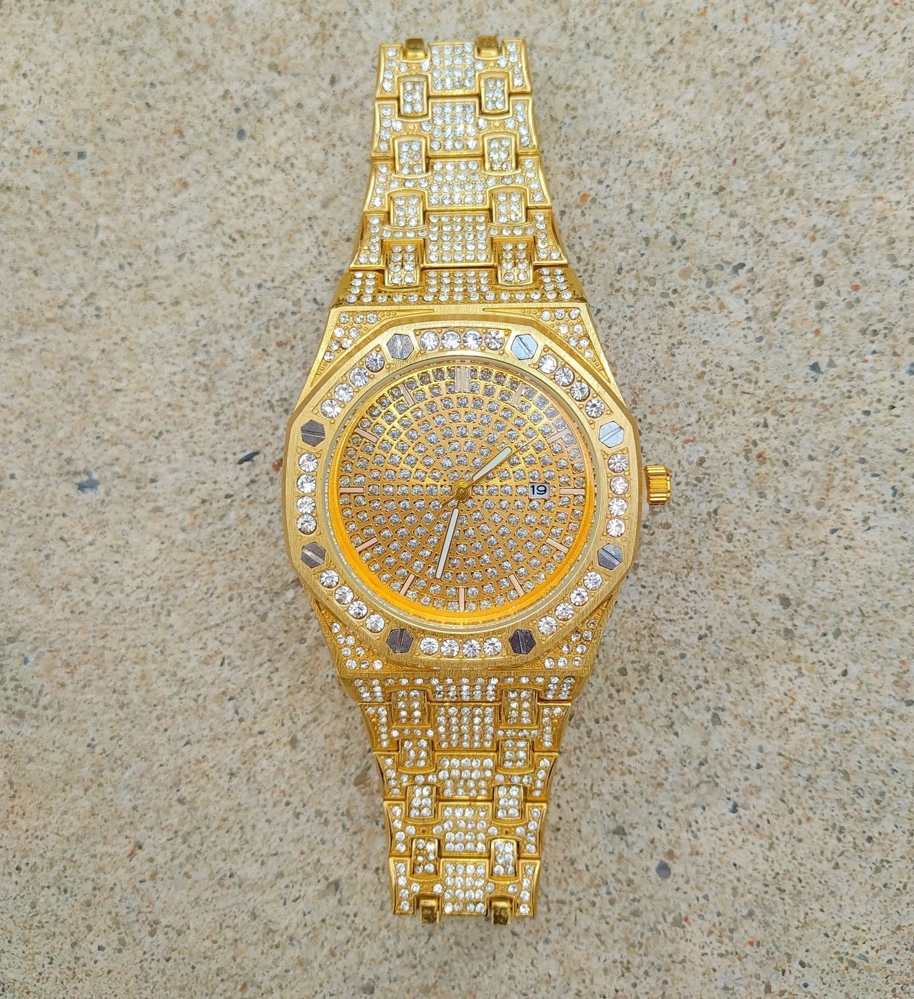 18K Gold Diamond Drip Watch - Drip Culture Jewelry