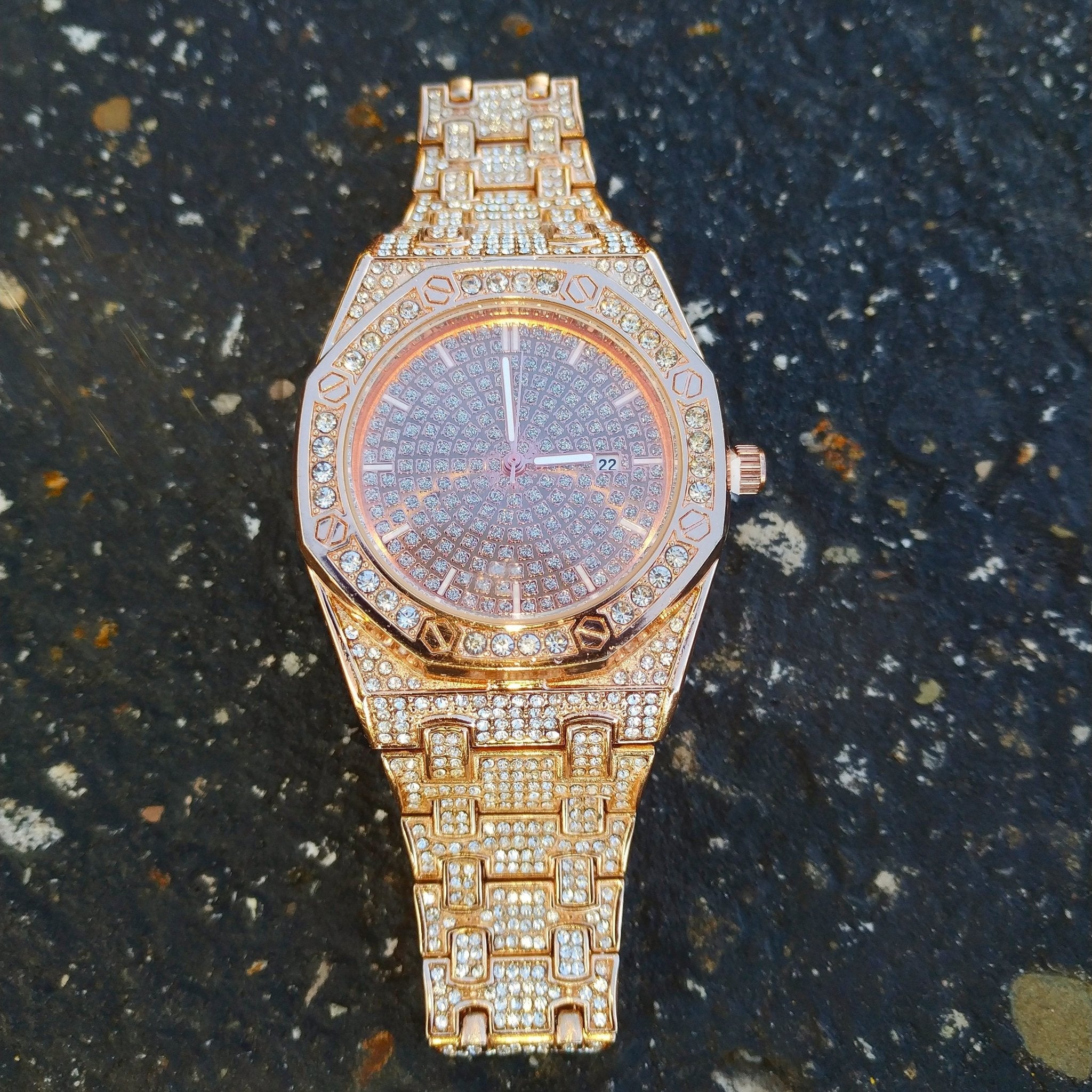 18K Gold Diamond Drip Watch - Drip Culture Jewelry