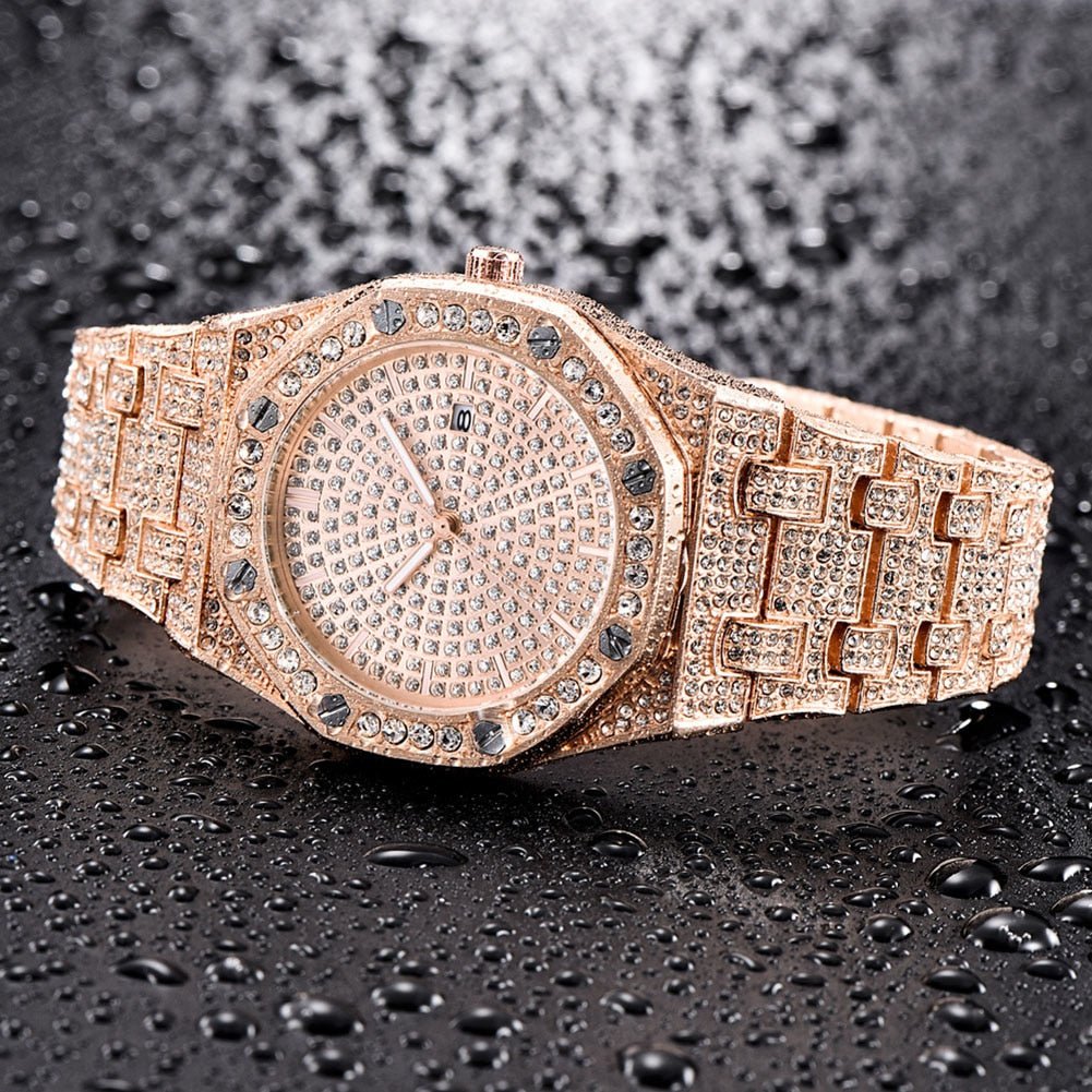 18K Gold Diamond Drip Watch - Drip Culture Jewelry