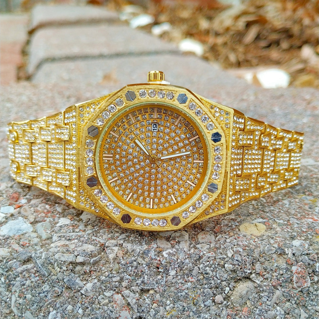 18K Gold Diamond Drip Watch - Drip Culture Jewelry