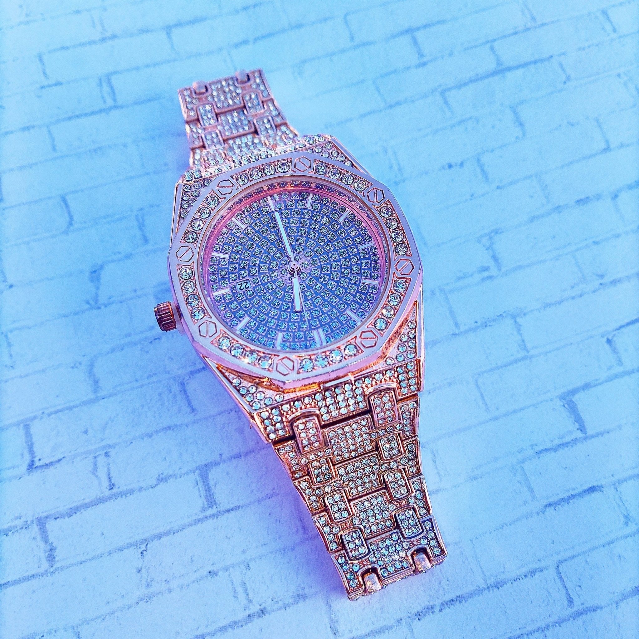 18K Gold Diamond Drip Watch - Drip Culture Jewelry