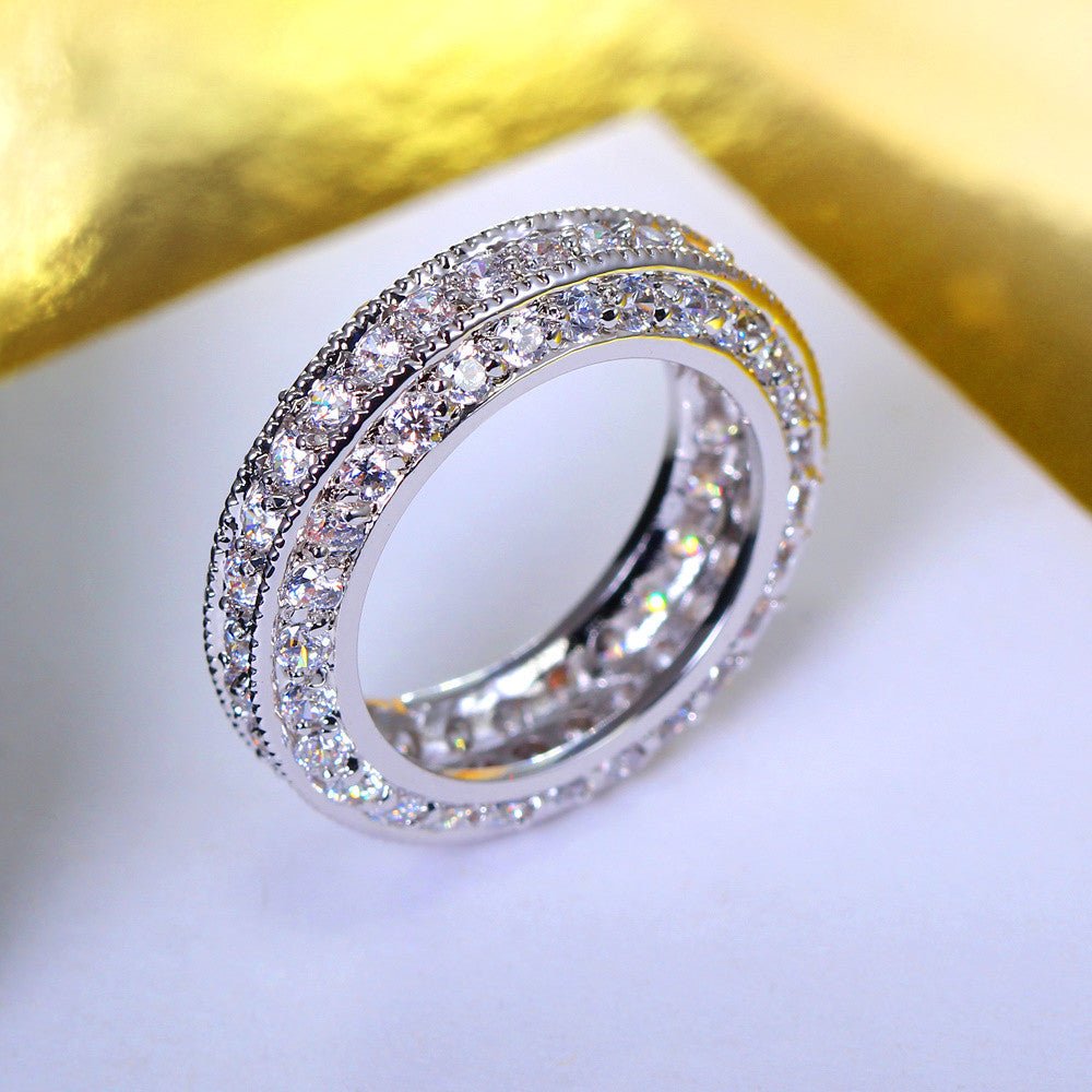 18K Gold Diamond Eternity Ring - Drip Culture Jewelry