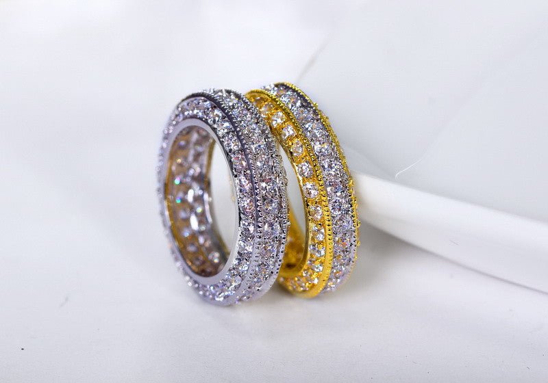 18K Gold Diamond Eternity Ring - Drip Culture Jewelry