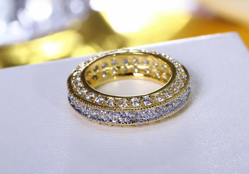 18K Gold Diamond Eternity Ring - Drip Culture Jewelry