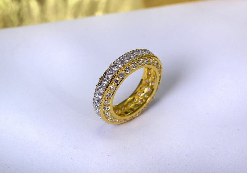 18K Gold Diamond Eternity Ring - Drip Culture Jewelry