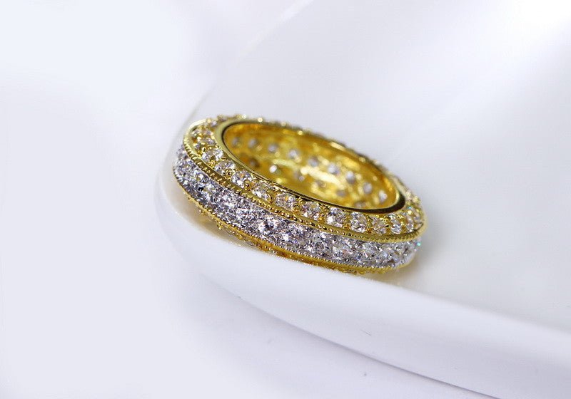 18K Gold Diamond Eternity Ring - Drip Culture Jewelry
