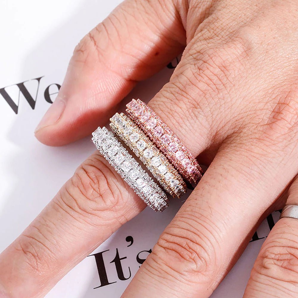 18K Gold Diamond Eternity Ring - Drip Culture Jewelry