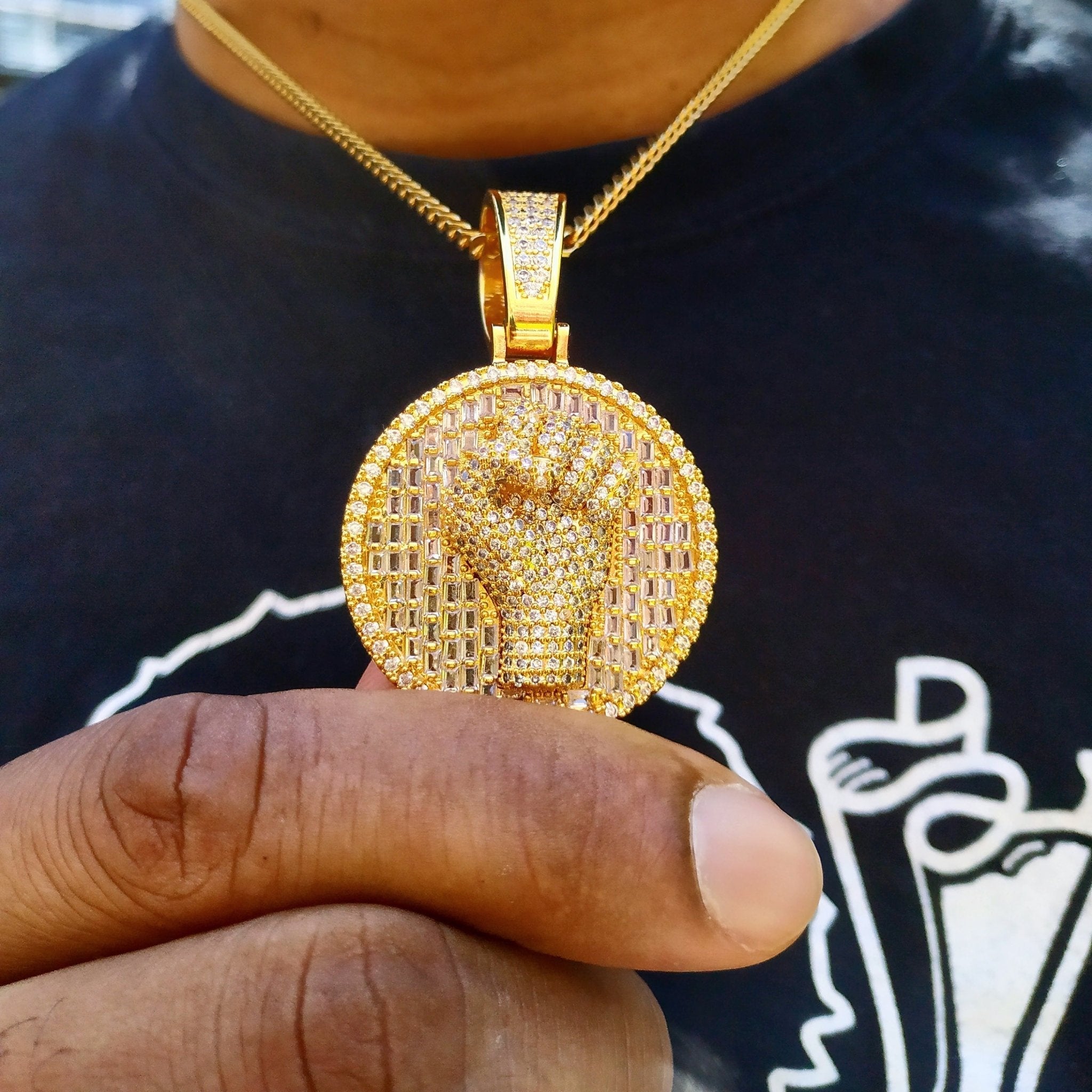 18k Gold Diamond Fist - Drip Culture Jewelry