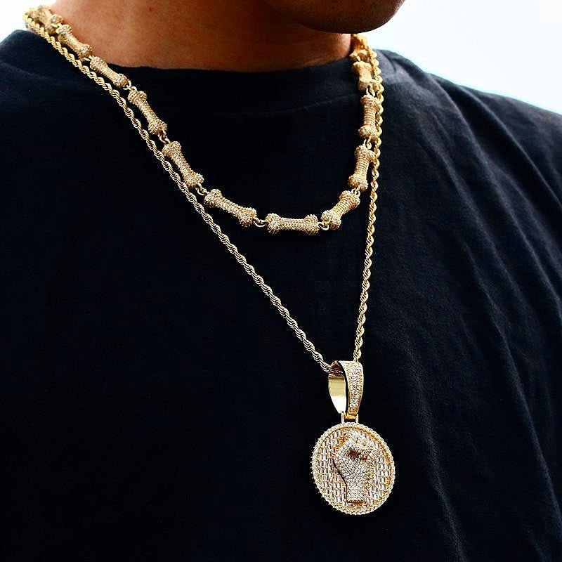 18k Gold Diamond Fist - Drip Culture Jewelry