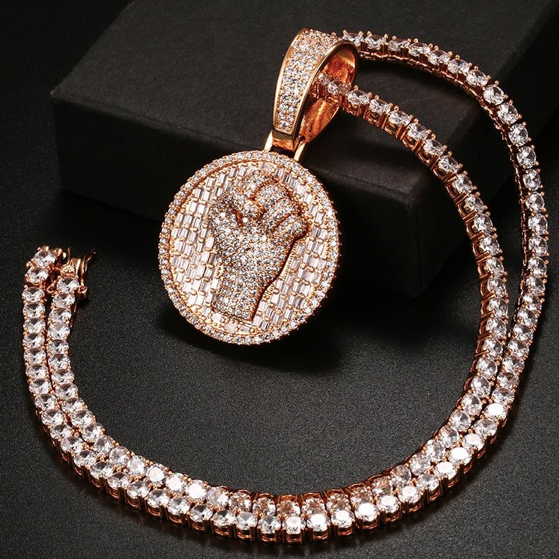 18k Gold Diamond Fist - Drip Culture Jewelry