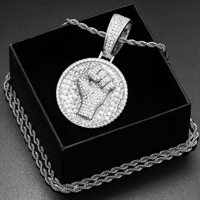 18k Gold Diamond Fist - Fist Pendant - Gold Fist Pendant – Drip Culture ...