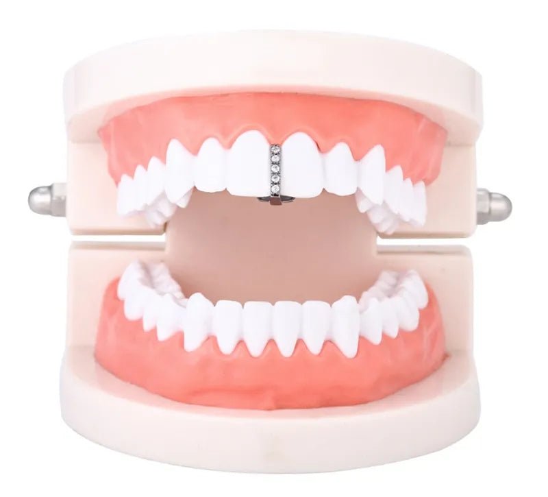 18k Gold Diamond Gap Filler Grillz - Drip Culture Jewelry