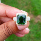 18K Gold Diamond Gemstone Ring - Drip Culture Jewelry