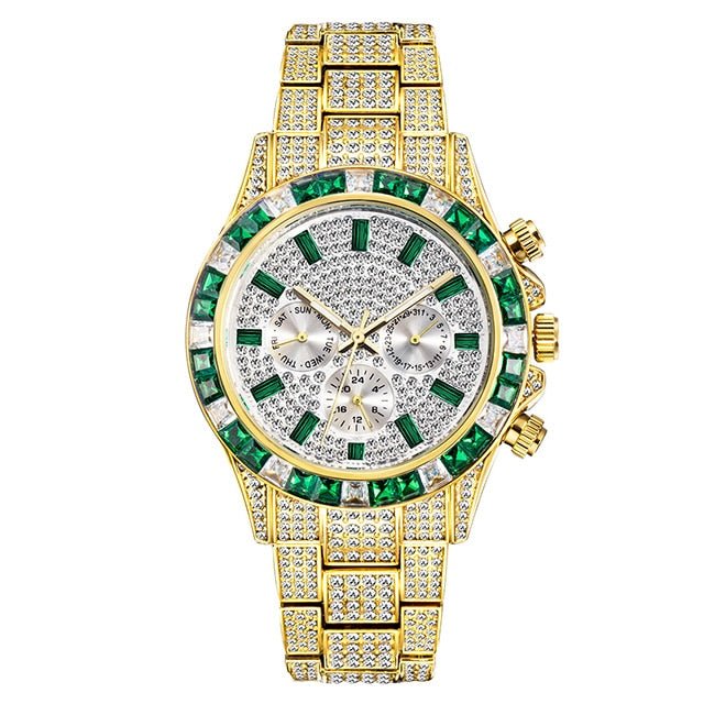 18k Gold Diamond & Gemstone Watch - Drip Culture Jewelry