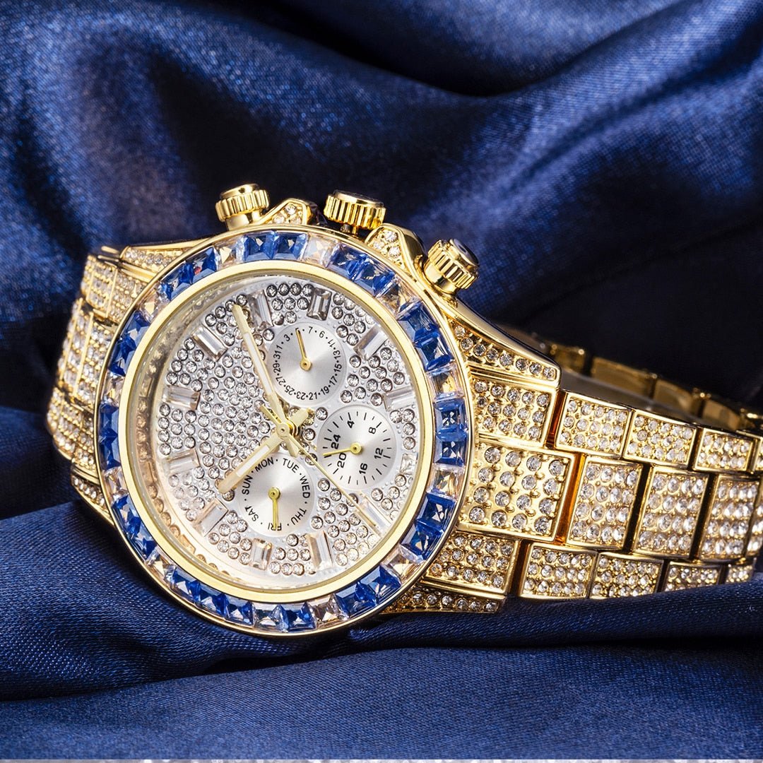 18k Gold Diamond & Gemstone Watch - Drip Culture Jewelry