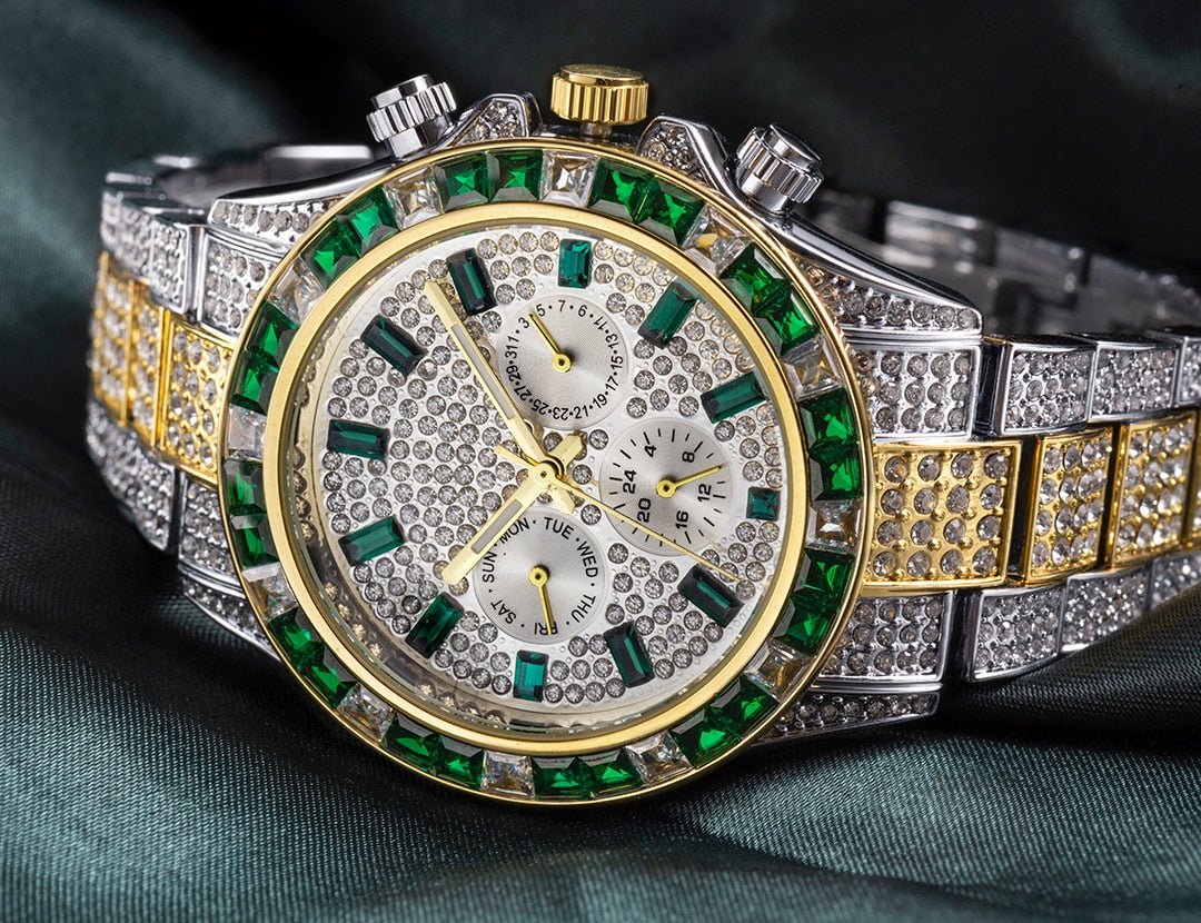 18k Gold Diamond & Gemstone Watch - Drip Culture Jewelry