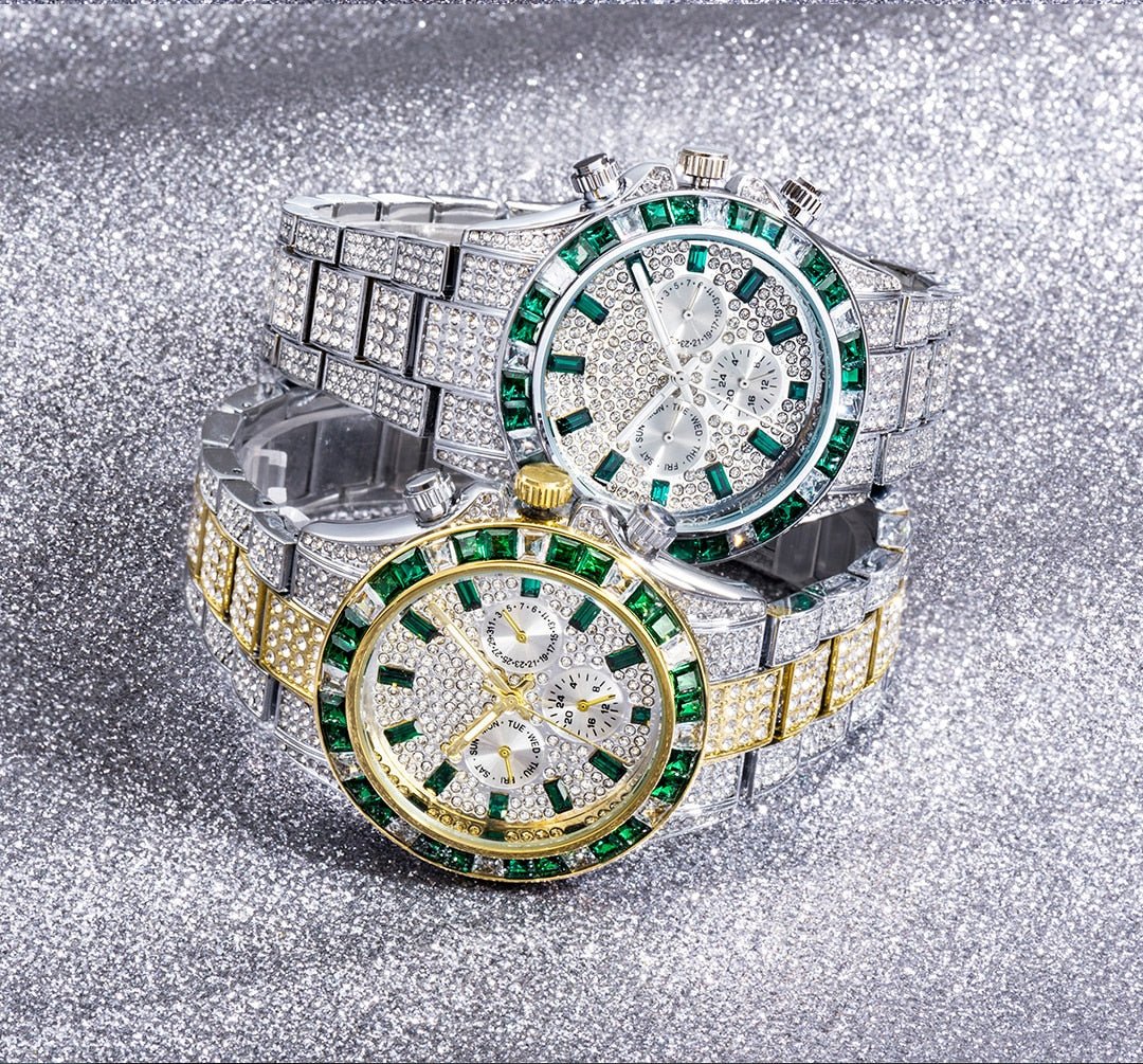 18k Gold Diamond & Gemstone Watch - Drip Culture Jewelry