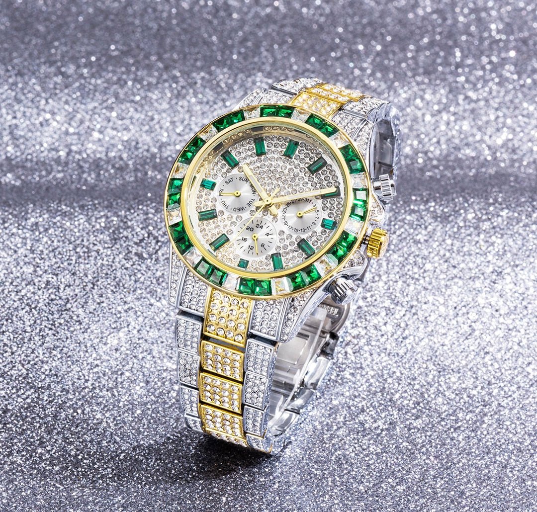 18k Gold Diamond & Gemstone Watch - Drip Culture Jewelry