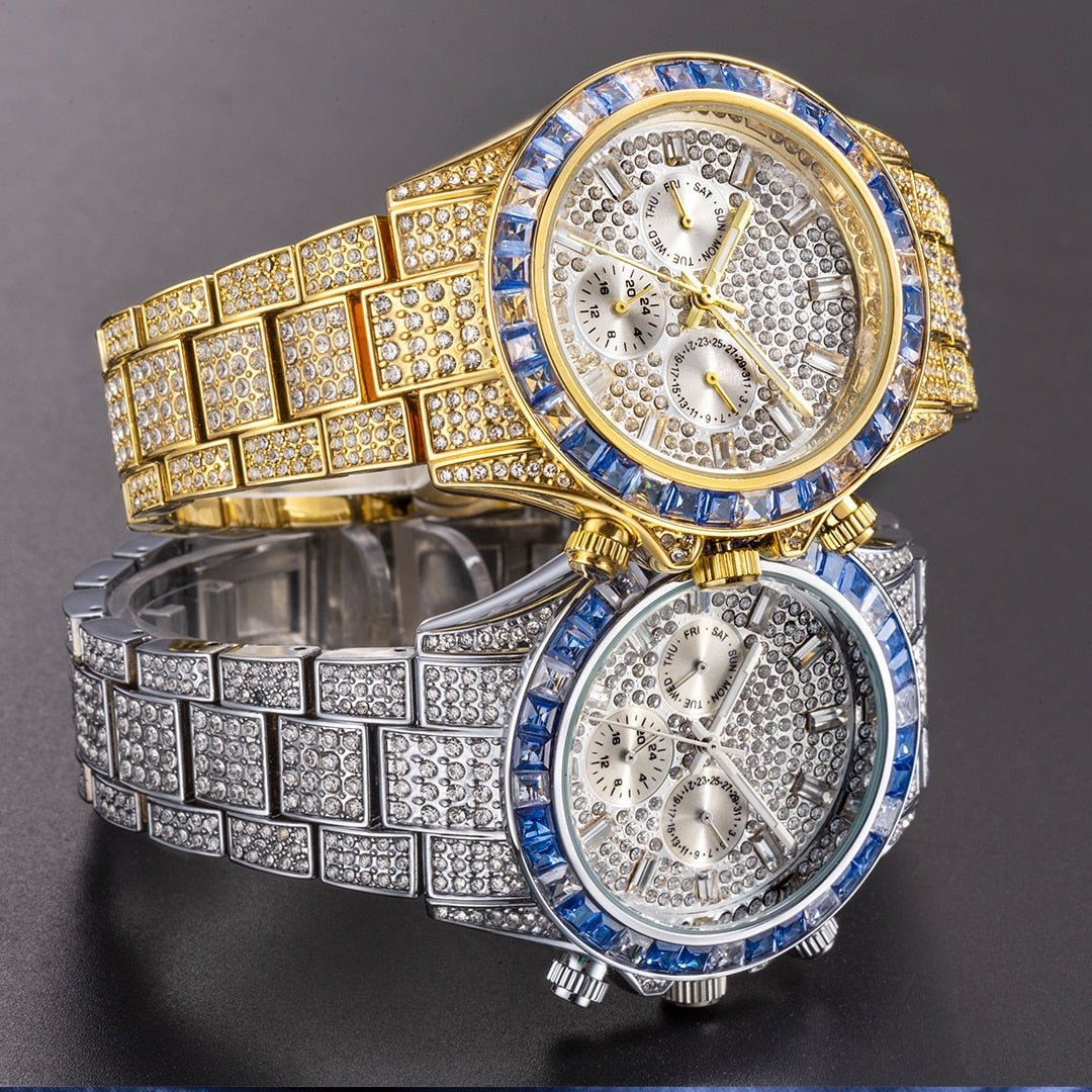 18k Gold Diamond & Gemstone Watch - Drip Culture Jewelry