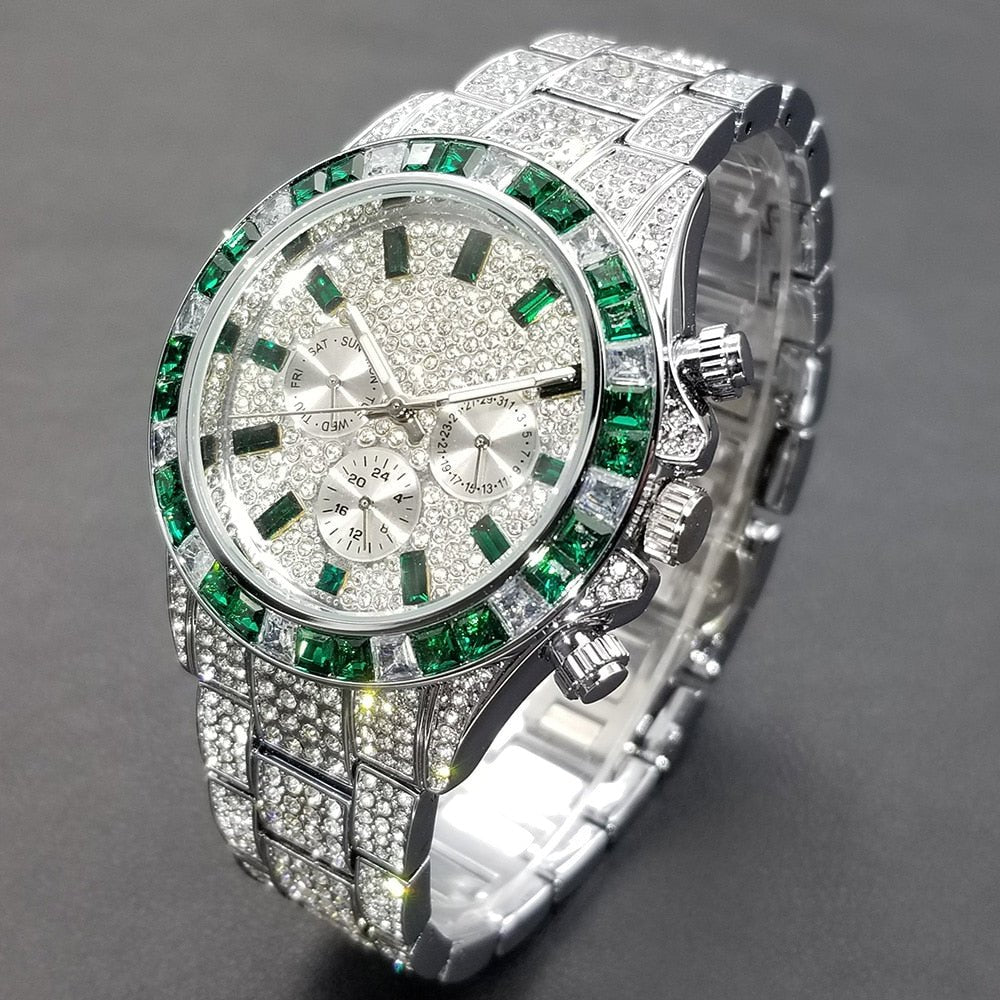 18k Gold Diamond & Gemstone Watch - Drip Culture Jewelry