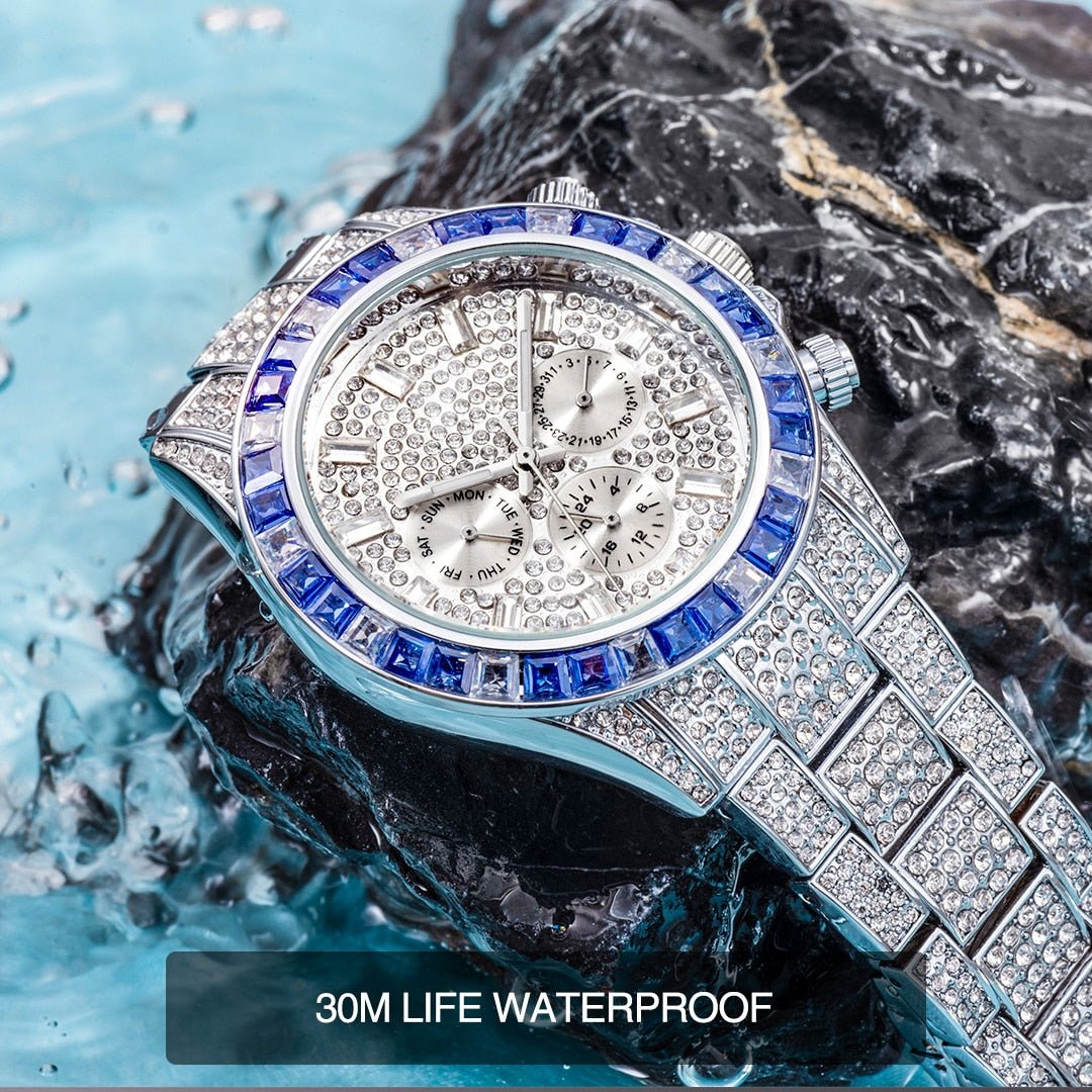 18k Gold Diamond & Gemstone Watch - Drip Culture Jewelry