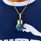 18K Gold Diamond Globe - Drip Culture Jewelry