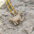 18k Gold Diamond Goat Set ( 3 Pieces ) - Drip Culture Jewelry