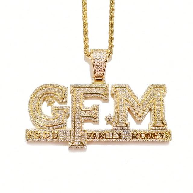 18K Gold Diamond God Family Money - Drip Culture Jewelry