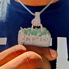 18k Gold Diamond In My Bag Pendant - Drip Culture Jewelry