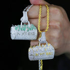 18k Gold Diamond In My Bag Pendant - Drip Culture Jewelry