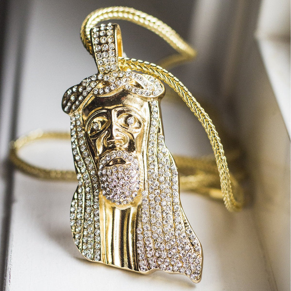 18k Gold Diamond Jesus Pendant - Drip Culture Jewelry