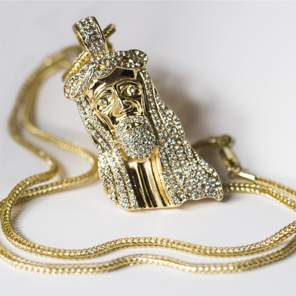 18k Gold Diamond Jesus Pendant - Drip Culture Jewelry