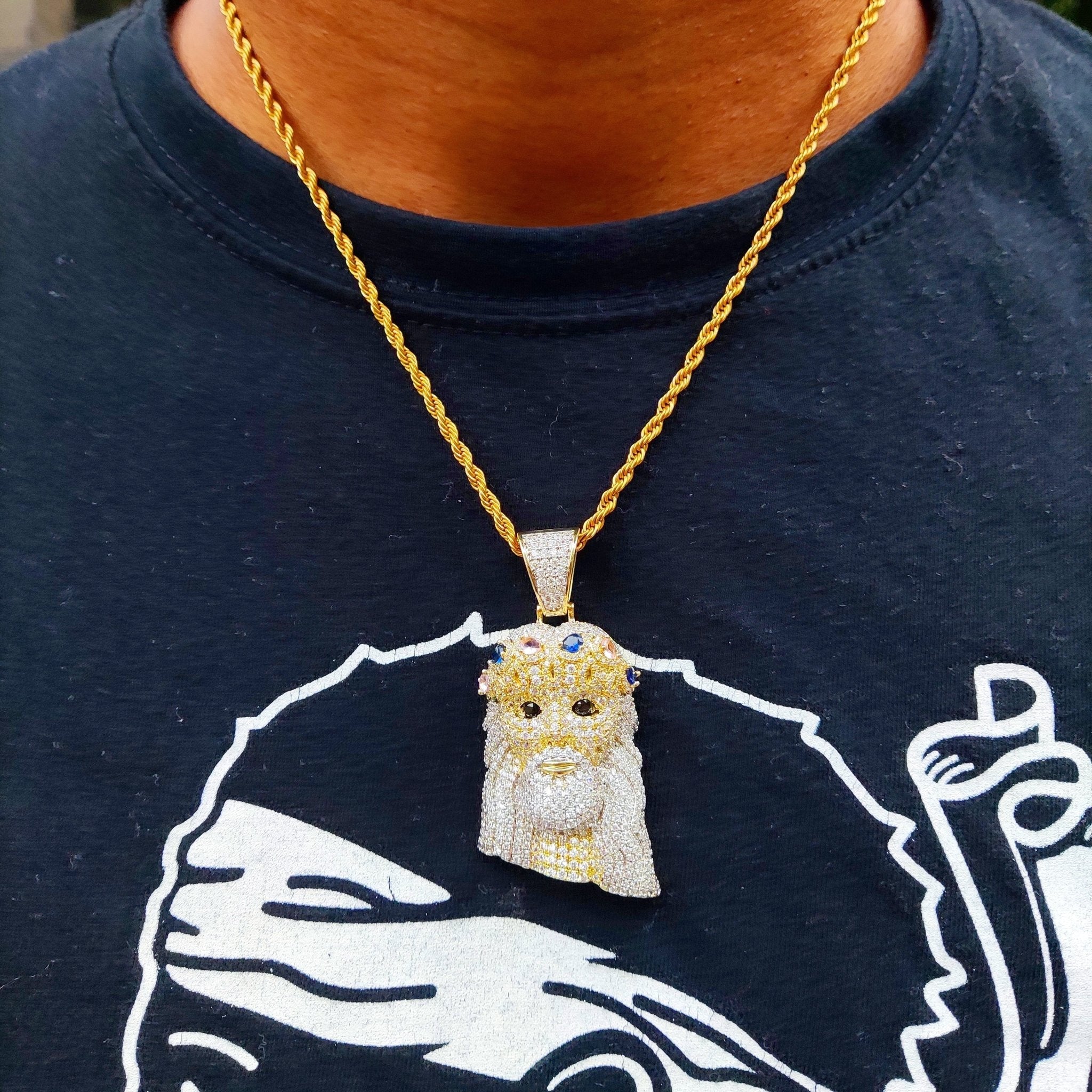 18K Gold Diamond Jesus Piece 2.0 - Drip Culture Jewelry