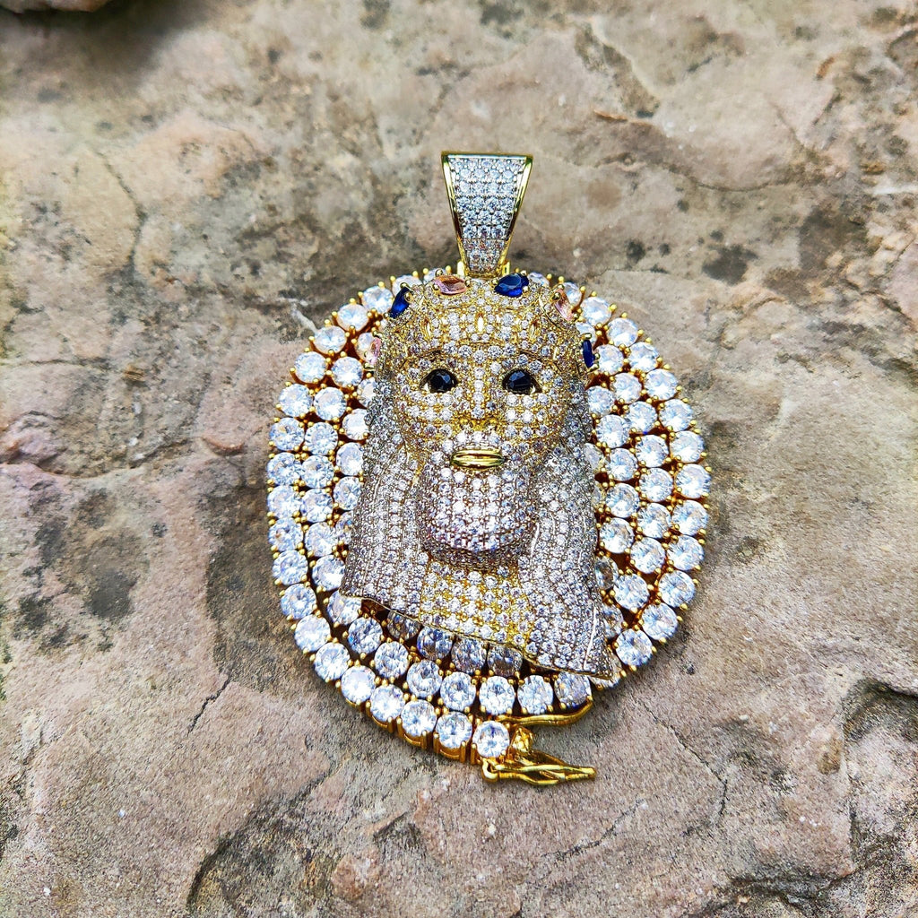 18K Gold Diamond Jesus Piece 2.0 - Drip Culture Jewelry